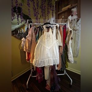 Free People Embroidered Loose-fit Bohemian Camisole Top